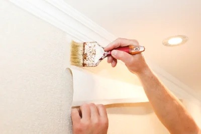 Pose de papier peint à Agonès — revêtements muraux et toiles de verre